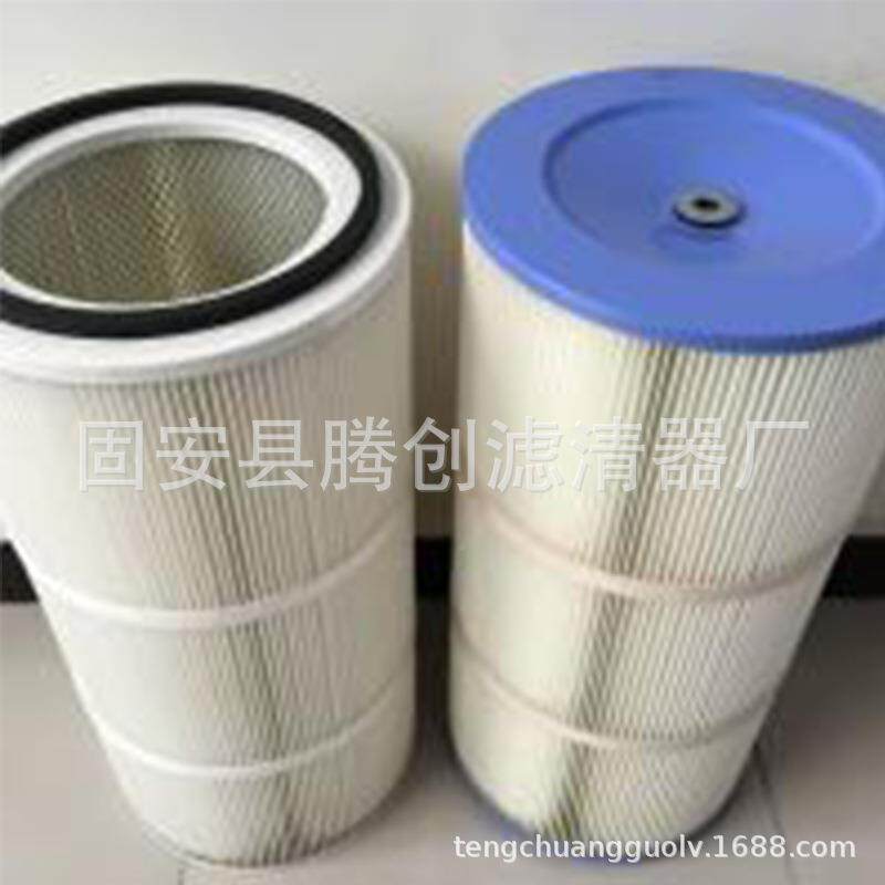工业尘聚酯维除滤筒PFE覆膜除尘3566滤筒阻燃T覆膜纤除尘滤筒