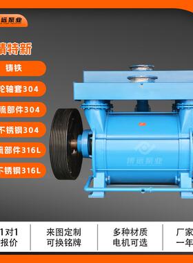 冀真2B2E22156水环式真k空泵22W气量70m3/h造0纸化工抽真空博远泵
