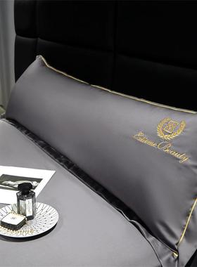 新款100支绒棉贡缎双枕人枕头套1.Bsb35185m1长.棉2米1.8m纯棉全