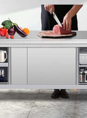 门加厚01不用锈钢工作台家厨2房专用操作台拉工QNF作台