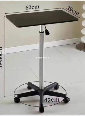 TKG移可动升桌降桌电脑房间卧室床边桌带轮站式工立作台直播升降