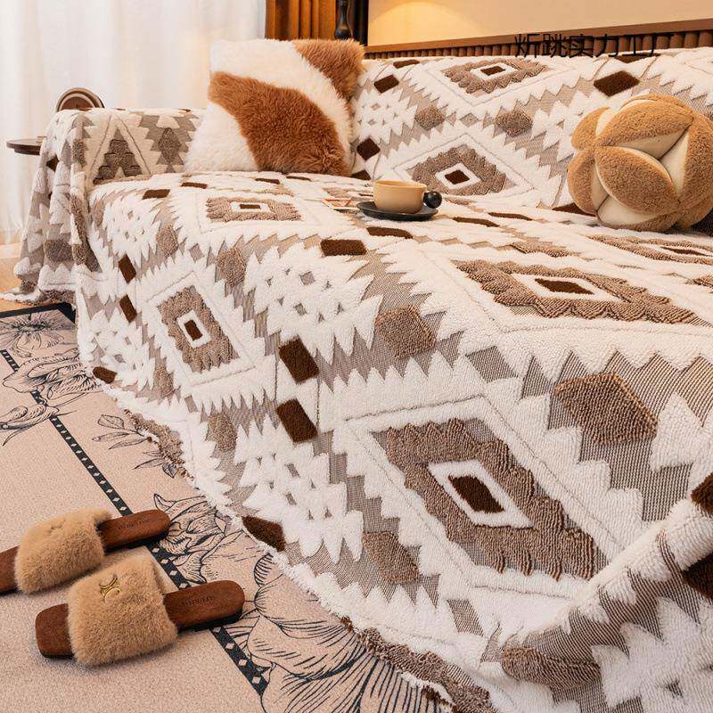 防新款秋冬棉绒加沙发盖布滑厚防猫炘跳A#98抓不粘毛沙发巾沙发舒