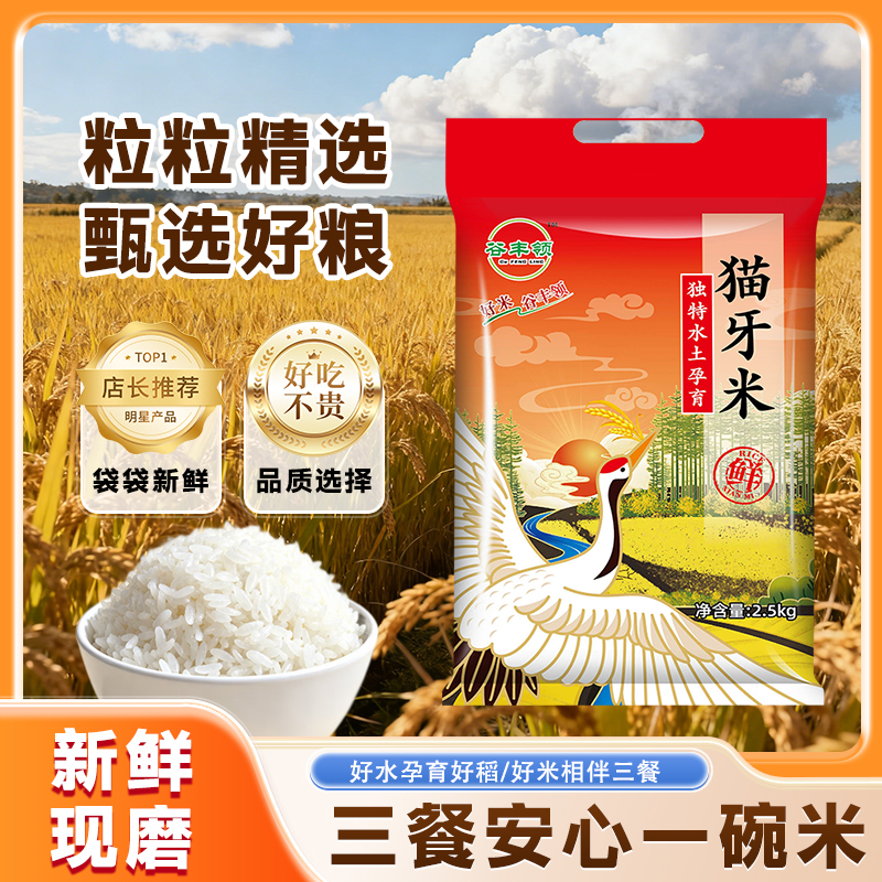 1斤-5斤装长粒猫牙大米软糯香甜