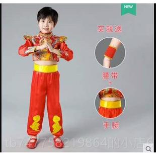 正品六一舞童说唱中儿红国喜庆中国舞打鼓服幼儿女太平鼓民族蹈演
