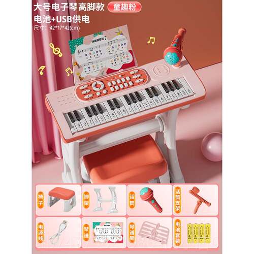 正品子琴电儿童乐初学器早教玩具宝宝儿女孩钢琴入门可弹幼奏生日