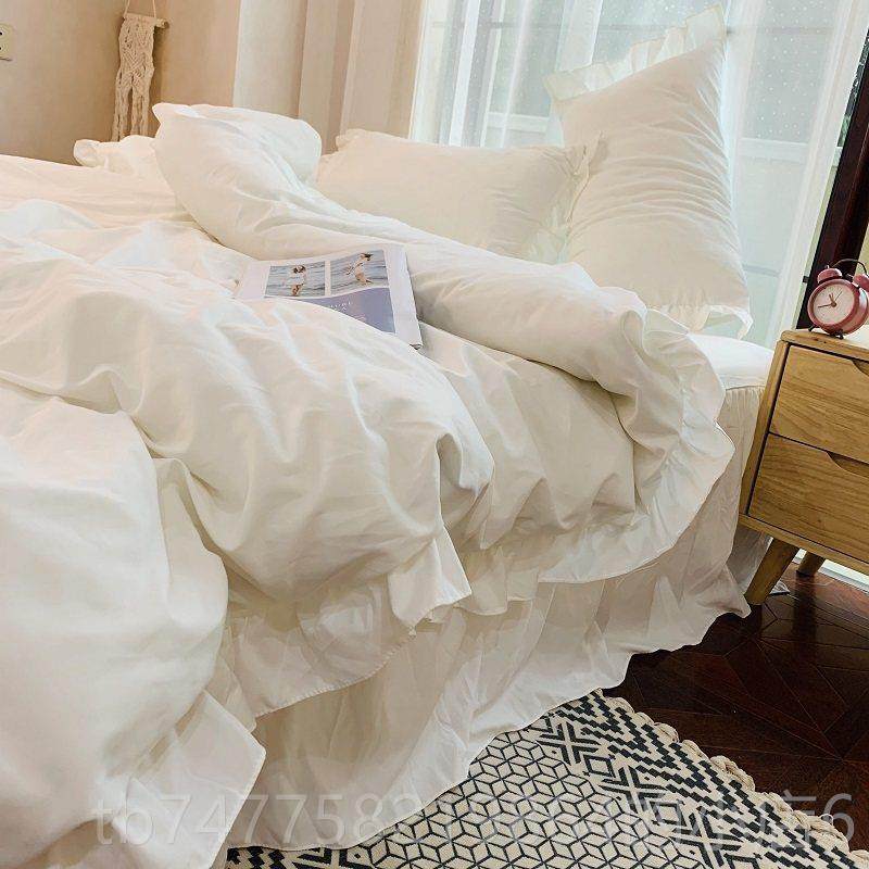 正品日简约纯灰式色1.8四件i套套ns荷叶花边被床单床裙学生宿舍三,床上用品,床单,淘宝优惠券,粉丝福利购,淘宝优惠卷