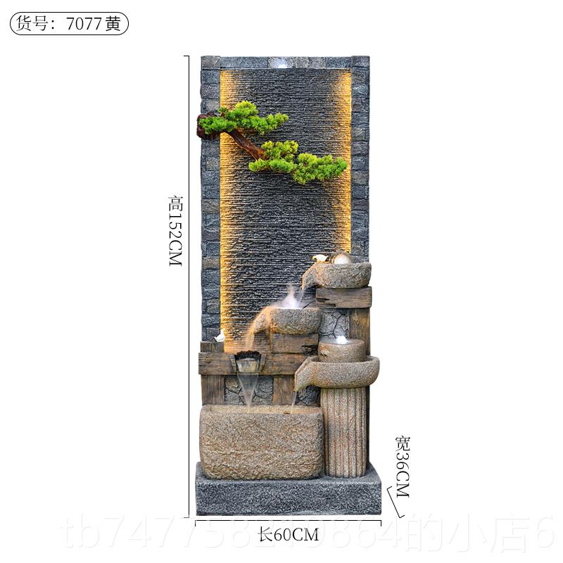 正品中式会布景所田水园石磨水幕墙自流水墙摆件屏风庭院喷泉循环