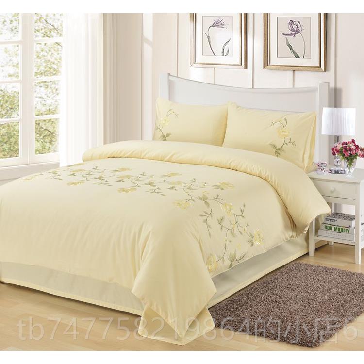 正品外贸全棉纯棉刺绣绣花田园公主风1床5m1.m双8人床上.用品单四