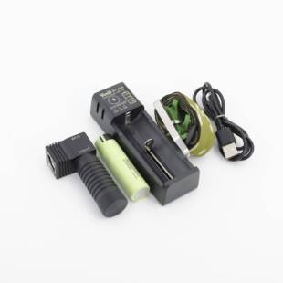 正品拐H角强光手电钓鱼灯灯头灯筒户外手电18650手电筒L型手电狼