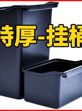 加厚餐具收集桶餐车废渣桶潲水桶长短挂桶餐厅手推车垃圾桶收餐车