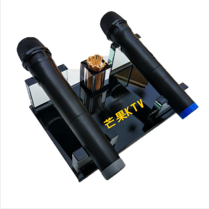 水晶话筒架ktv 话筒水晶底座无线话筒座话筒底座支架卡拉OK话筒座