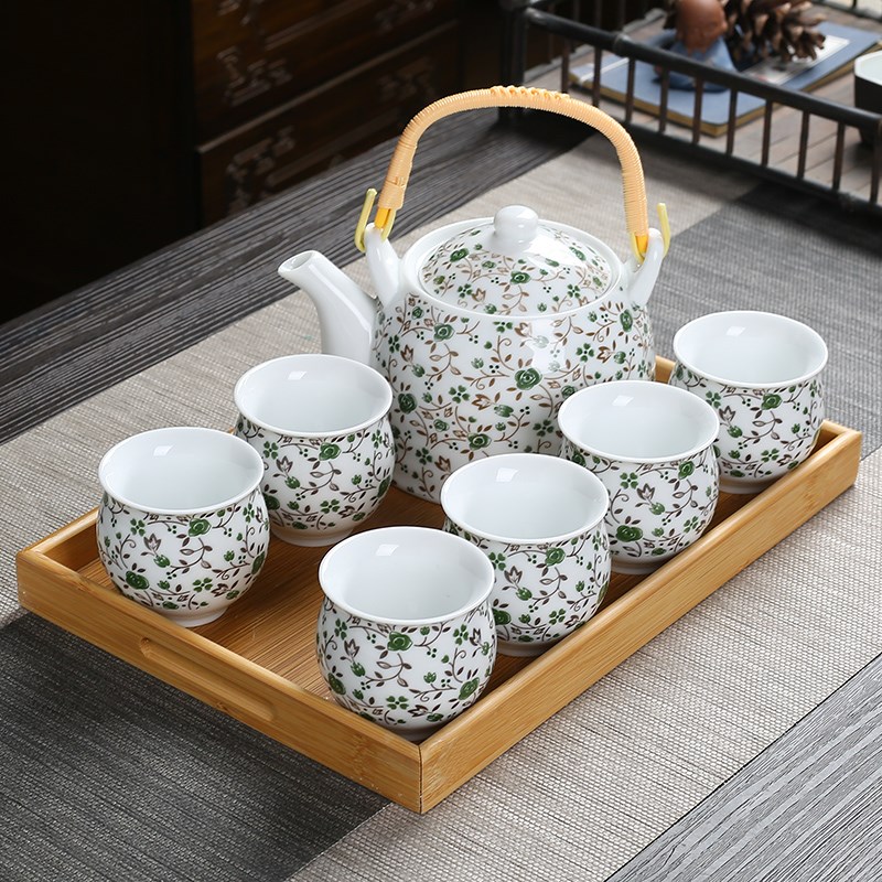 提梁壶茶具套装家用现代功夫茶杯防烫双层杯大号过滤茶壶办公会客