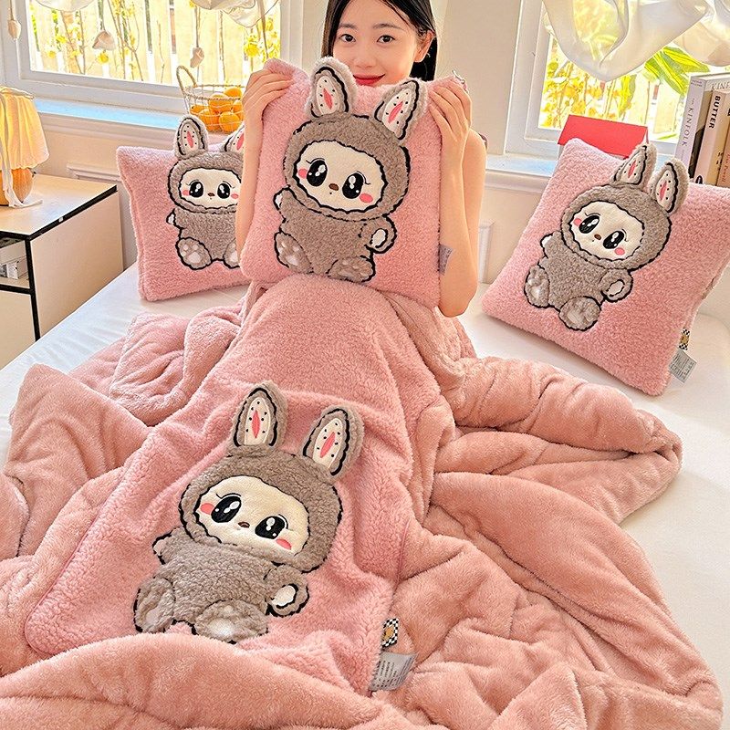 冬季圆滚滚抱枕被子两用加绒加厚多功能汽车载办公室午睡枕头毯子,居家布艺,抱枕被,淘宝优惠券,粉丝福利购,淘宝优惠卷