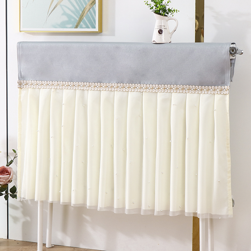 蕾丝暖气片防尘罩家用老式铸铁暖气罩遮挡装饰帘防熏黑墙简约现代