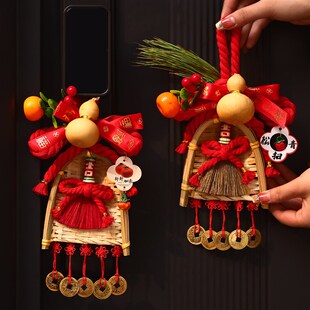新年门挂万字结2026马年挂饰春节过年喜庆门把手挂件元旦氛围布置