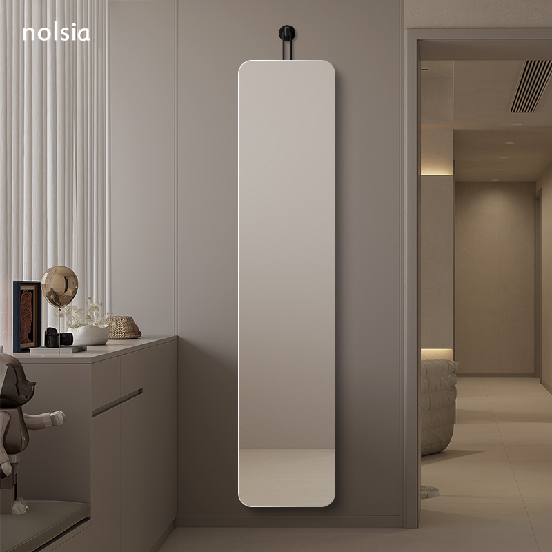 超窄长镜子全身镜小户型贴墙壁挂式等身穿衣镜女生卧室墙面试衣镜