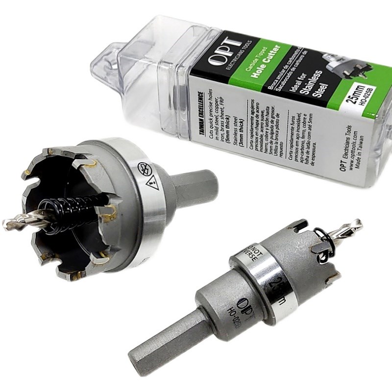 进口不锈钢开孔器台湾OPT钨钢加硬合金钢铁铝合金白钢专用扩孔钻