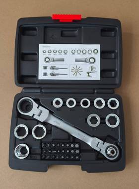 36套壁穿心套筒组铬钒钢材质省力螺丝批头72512件活动棘轮扳手薄