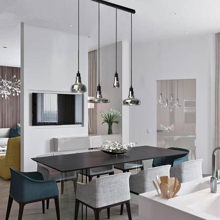 简阴影卧玻璃灯现代约餐厅吧台阳台玄关美493式复古室床吊头民宿