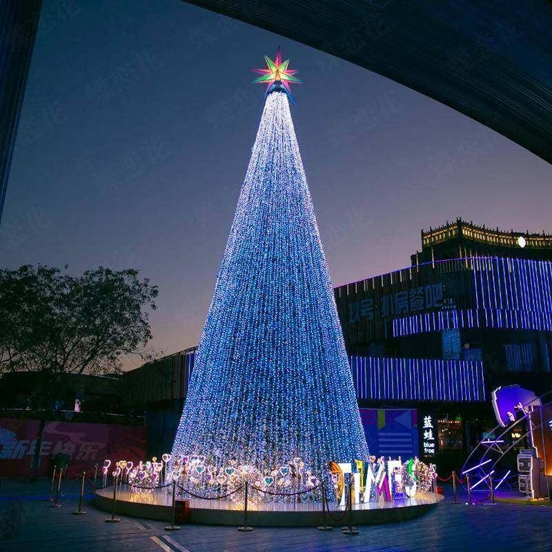 圣202q20231004年商场圣诞装饰氛围感户节外led诞灯光编程圣诞树