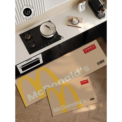 ?Fhhzfuwr麦当劳C厨房地垫V革垫子麦门防水皮防油耐脏可擦P可剪地