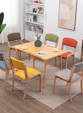 适老椅心无椅扶手椅曲木椅木子靠背34132椅康养中椅子餐椅