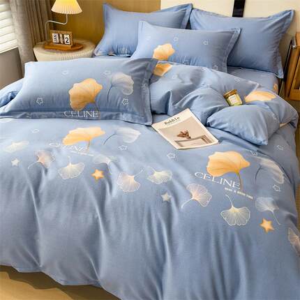 春秋季纯棉磨毛单被全棉加冬磨毛被套单件宿被罩学生舍单双人厚床