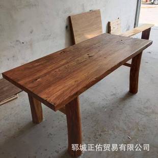 老榆桌子院GFM复子古做旧庭木茶桌民宿实木桌吧台桌自然纹理长桌