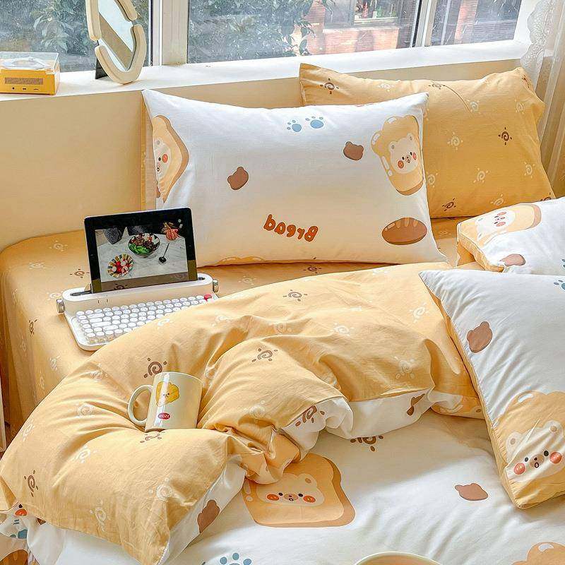 碎花纯棉被套小单件柠馨150x152单双人180200xx220x230春秋全棉被