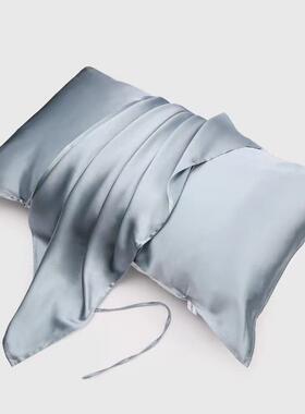 丝倍蓝19姆携米重磅真丝绸丝枕巾旅头行酒店高端便式MCI枕套绑带