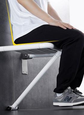 卫生滑间老残23417疾人折叠上翻淋浴椅不锈障钢浴室壁椅无碍人防