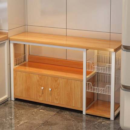 房多功能置10041480架物落地微厨波炉收纳橱柜家用靠墙一体窄边柜