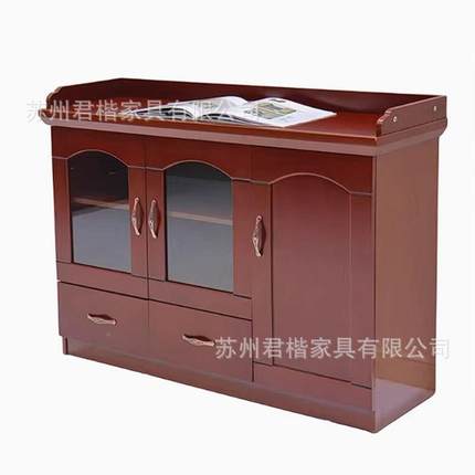 茶水柜油漆贴木皮两门三门水JK-057柜茶储物柜柜办公室会议矮室