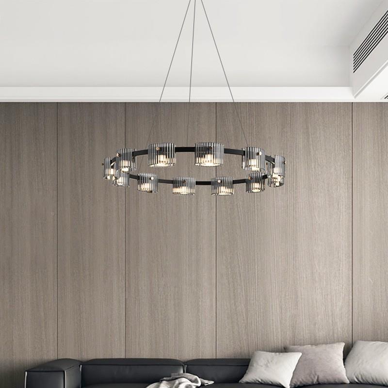 供货意式极简主客厅吊灯师设后现代简约板轻奢计样ML8920间卧室灯