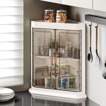 角厨三台物面墙角AL102694角柜调料收纳带门密封置架拐角房夹缝转