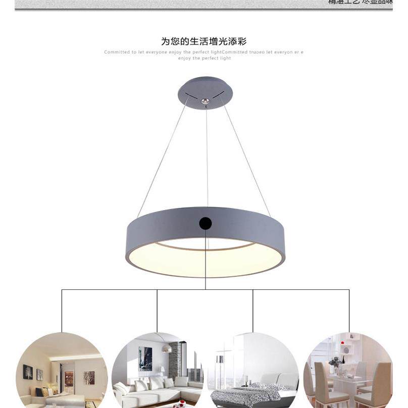 圆环吊亚灯办灯cd-yh公室书房现代LED简约室餐厅创意个性吊具克卧
