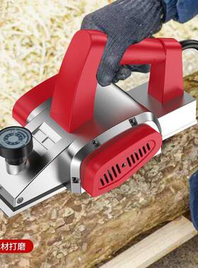 木工手提台式多功刨能电刨电子刨机小型家FEZ用砧木工台压刨机板