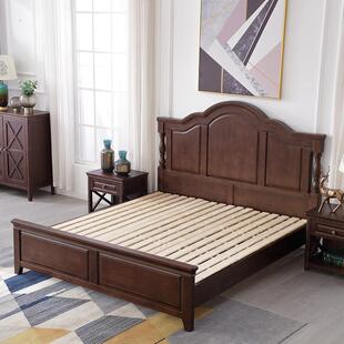 1.简5米单人床VBJ硬靠美式实木床主卧1.床8米双人床头柜合组约轻