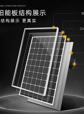 太阳能伏光板用2家0-0500W太阳能ZKX板单晶发电板光伏组件