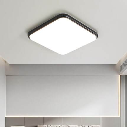 超LD客厅灯现代简厅约大气房薄间主卧室灯长E方形大厅87897餐吸顶