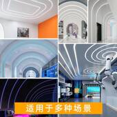 商圆弧形铝灯槽槽灯折弯异形线条灯合材地埋嵌入式 广场工程铝铝金