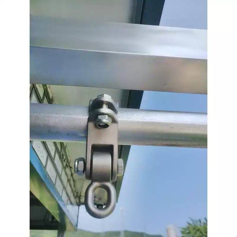 304不锈钢承重扣圆管专用卡箍带轴承钢管卡管夹抱箍秋千配件挂架