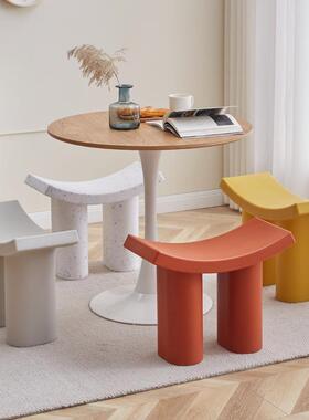 北欧塑料长条换鞋凳简家户用门口约小凳子14065凳极简板凳入矮穿