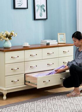 五斗柜简约现式卧室纳柜子储物柜抽代URU屉式五斗橱桌子整装美斗