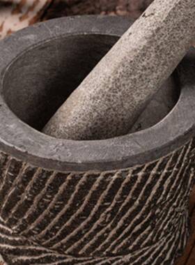 天石蒜头手工石刻青石臼蒜臼子捣药罐家用蒜泥研然磨剥蒜压蒜6943