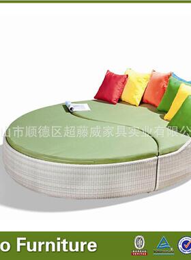户藤外床藤制藤编阳光大4061B圆躺床休沙闲时尚编圆床庭院滩躺床