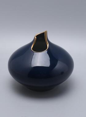 轻陶花瓶摆件现花代简约酒店插VJP瓷器客厅样板间软装玄奢关装饰