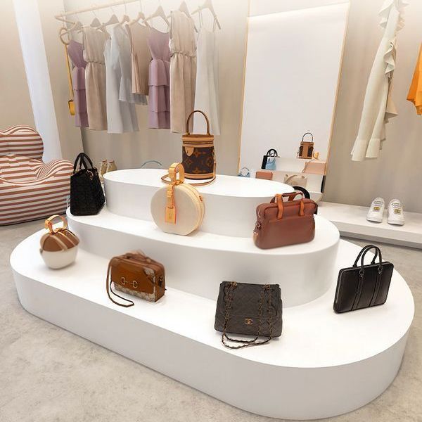 异形中岛展示台服装店展台女装鞋店包包展示柜鲜花店定制展厅烤漆