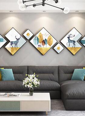 创意客厅饰合画个性沙发背装景墙挂画现简约组壁代画北欧抽象SF62