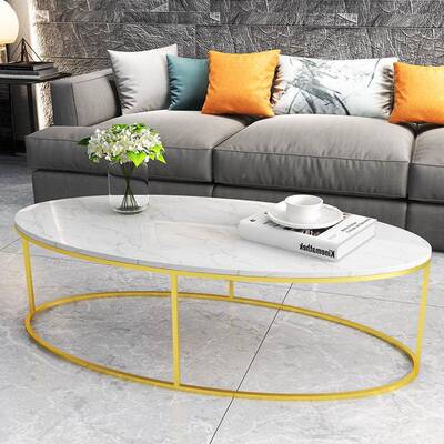北欧大型理石茶几简小约现TX-09230简代家用户客厅椭圆形易迷你创